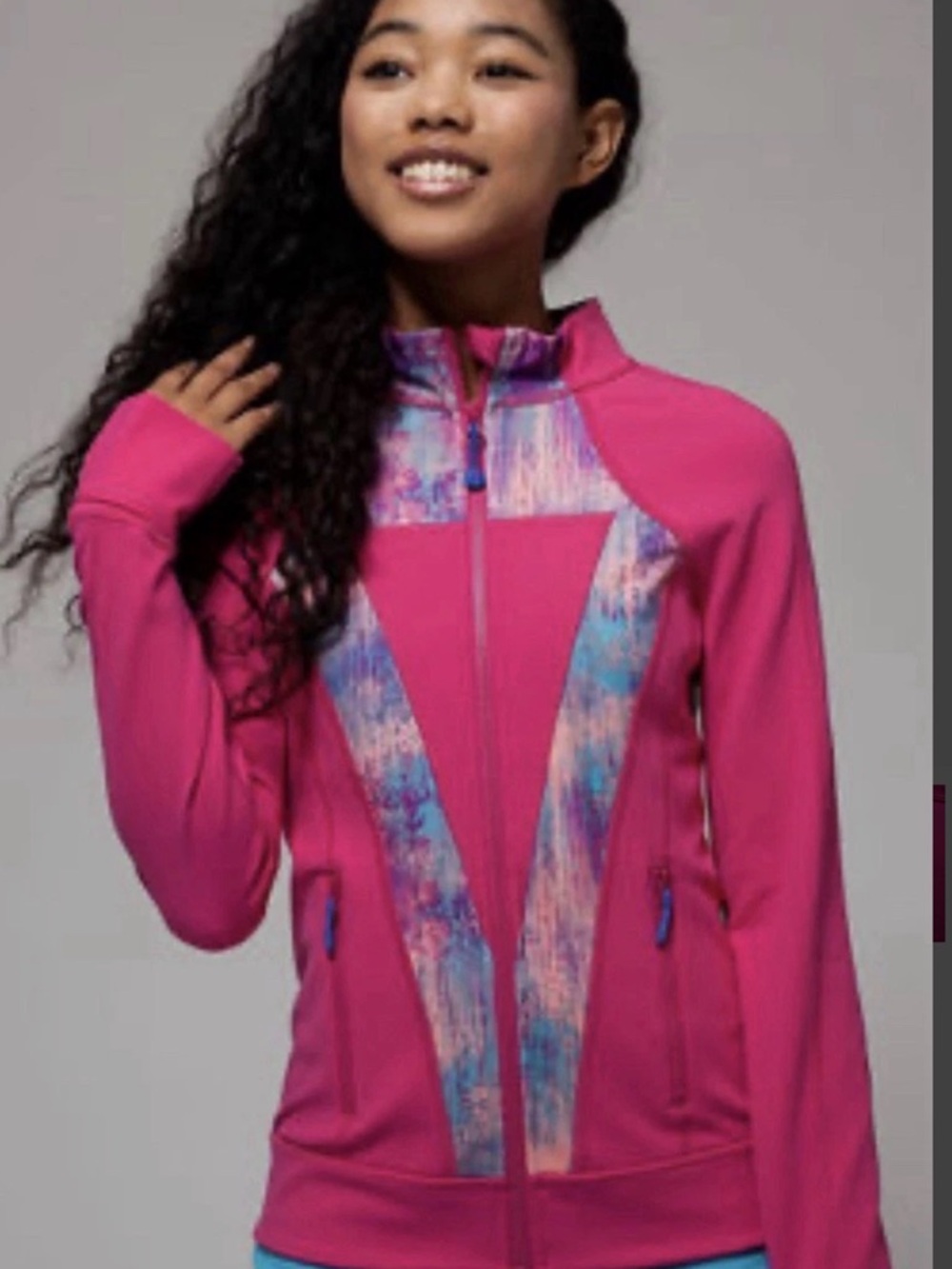 Ivivva Practice Your Perfect Pink Athletic Jacket Sz 7